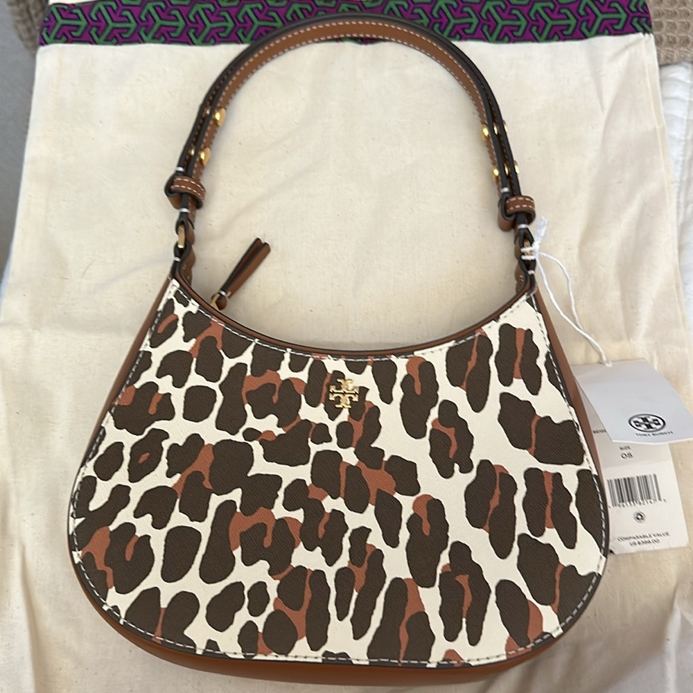 NWT Tory Burch Emerson Printed Shoulder Bag retail $398